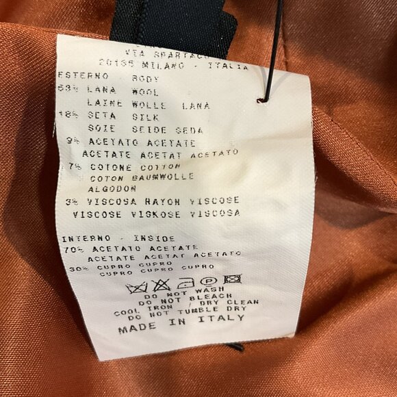 Etro Milano Women's Jacquard Wool Blend Coat Long Geometric Pattern Italy - Picture 6 of 7